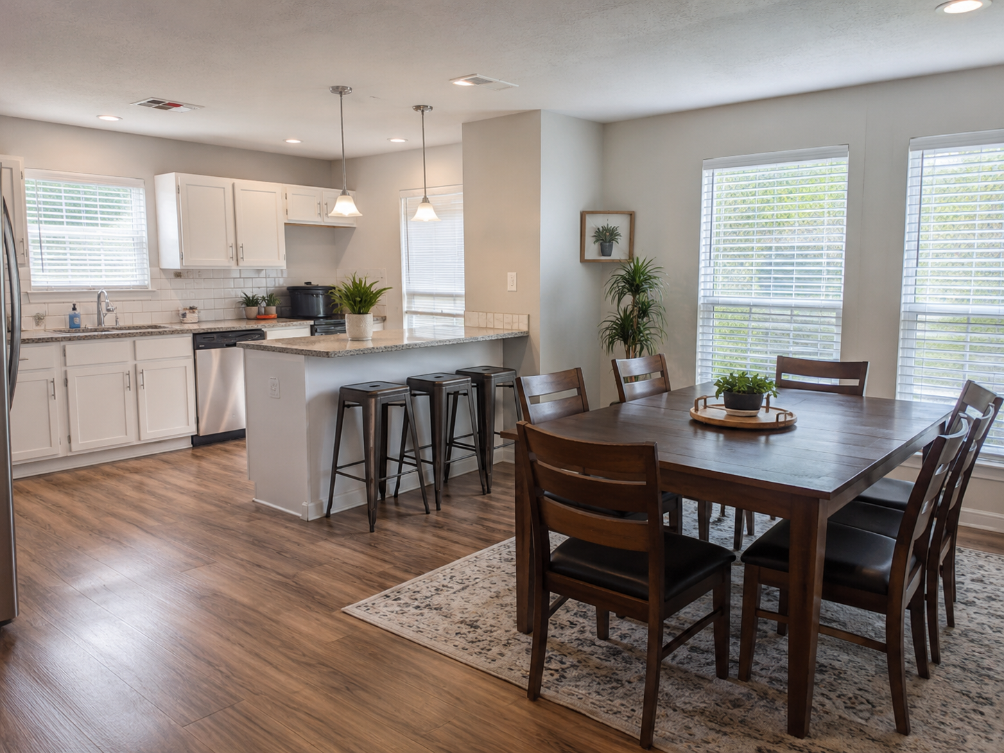 Apartment kitchen and dining area